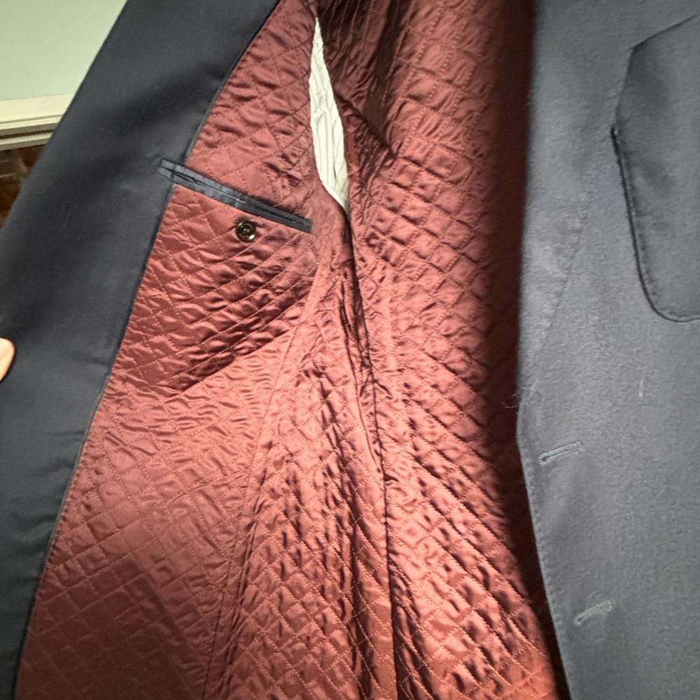 Navy Burberry Blazer Size Womens 10/12 or men's US 38 - Picture 5 of 6